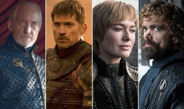 Tywin Lannister, Jaime Lannister, Cersei Lannister and Tyrion Lannister