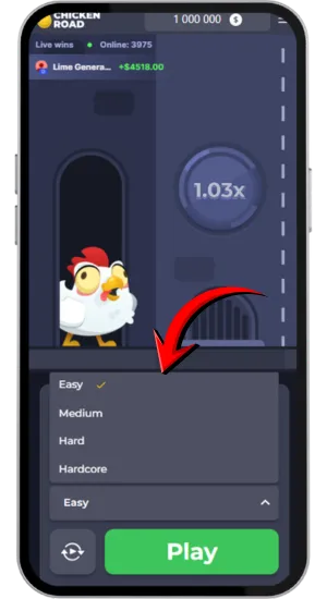 Velg vanskelighetsgrad