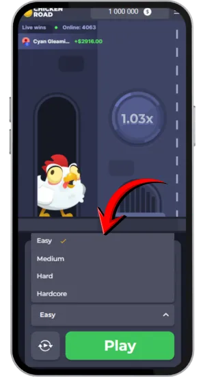 Schwierigkeitsgrad auswählen